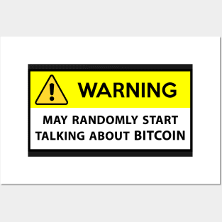 Bitcoin - warning Posters and Art